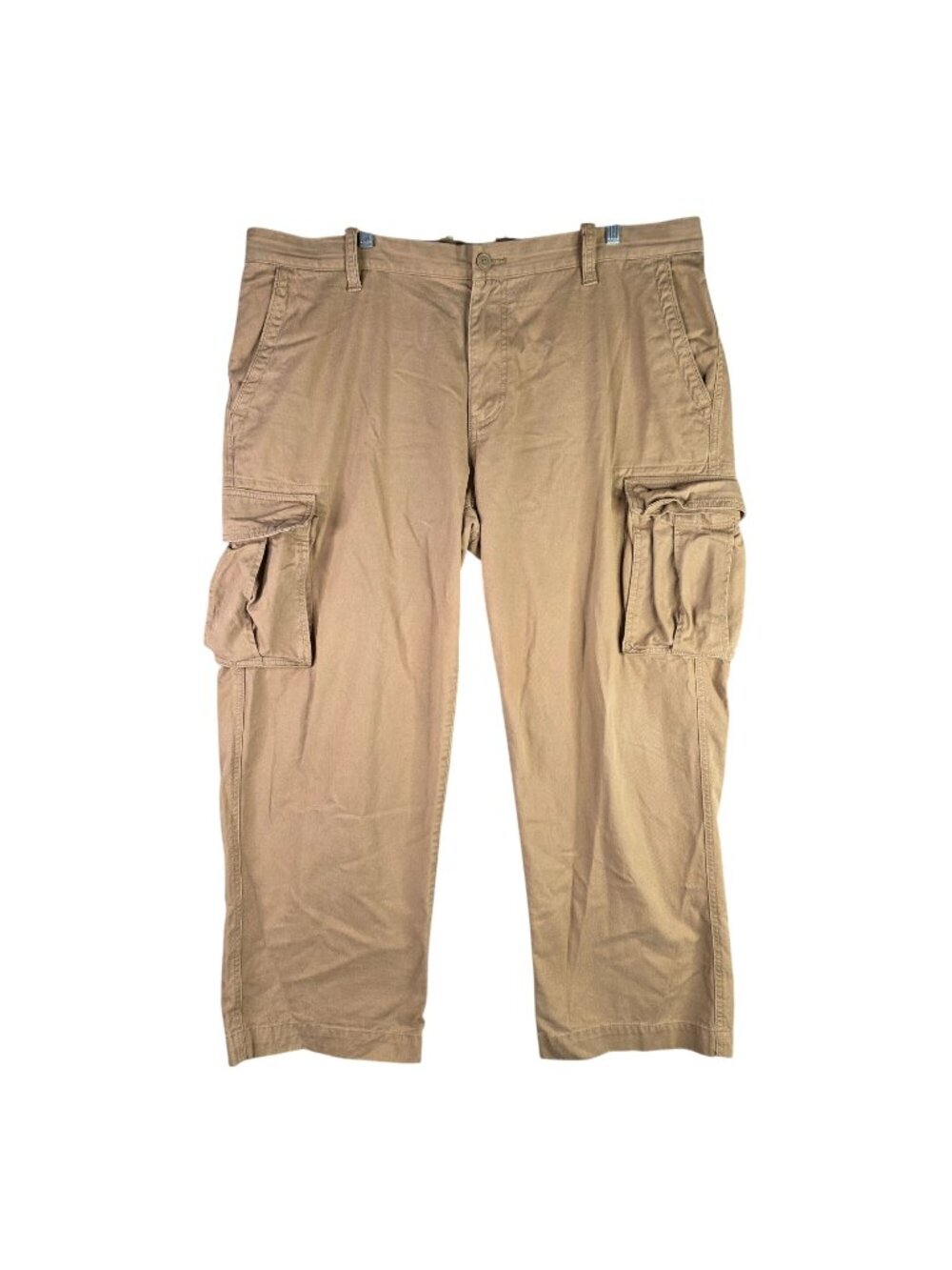 Mens Sonoma Life + Style Tan Cargo Pants Cotton Relaxed Fit Pockets Size 40x30
